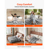 VEVOR Queen Size Blanket, 90 x 90 inches, Lightweight and Fuzzy Throw Blanket for Bed, Cozy Grey Queen Blanket for All Season, Warm Plush Machine Washable Bedding, Grey
