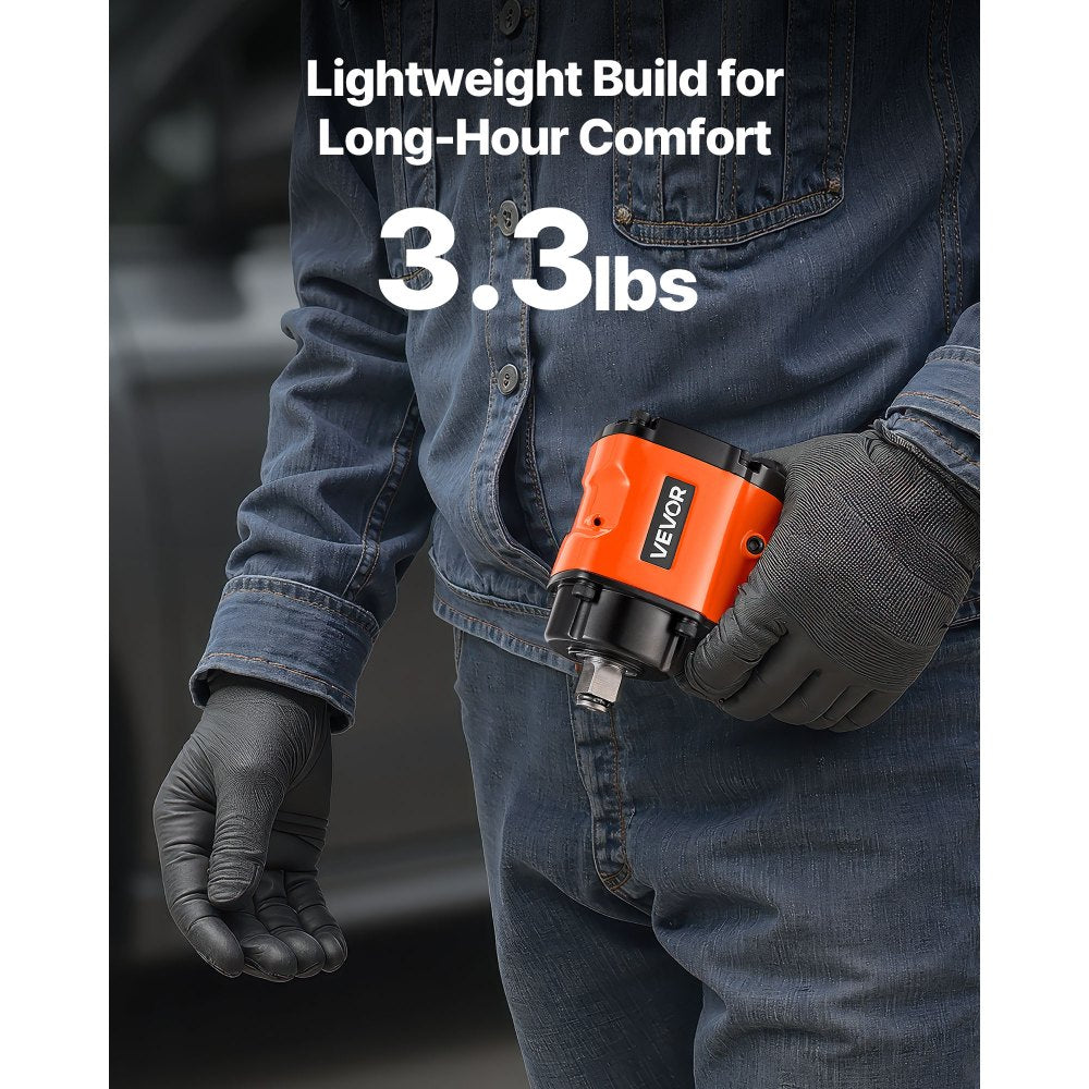 VEVOR 1/2-Inch Air Impact Wrench, Up to 738 ft-lbs Nut-busting Torque, Stubby Size & Lightweight Pneumatic Impact Gun for Auto Repairs and Maintenance