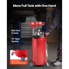 VEVOR 21 Gallon Waste Oil Drain Tank, Air Operated Portable Oil Drainer with Adjustable Funnel Height, Industrial Fluid Drain Tank with Wheels, Fluid Fuel Transfer Drainage for Auto Repair Shops, Red