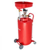 VEVOR 21 Gallon Waste Oil Drain Tank, Air Operated Portable Oil Drainer with Adjustable Funnel Height, Industrial Fluid Drain Tank with Wheels, Fluid Fuel Transfer Drainage for Auto Repair Shops, Red