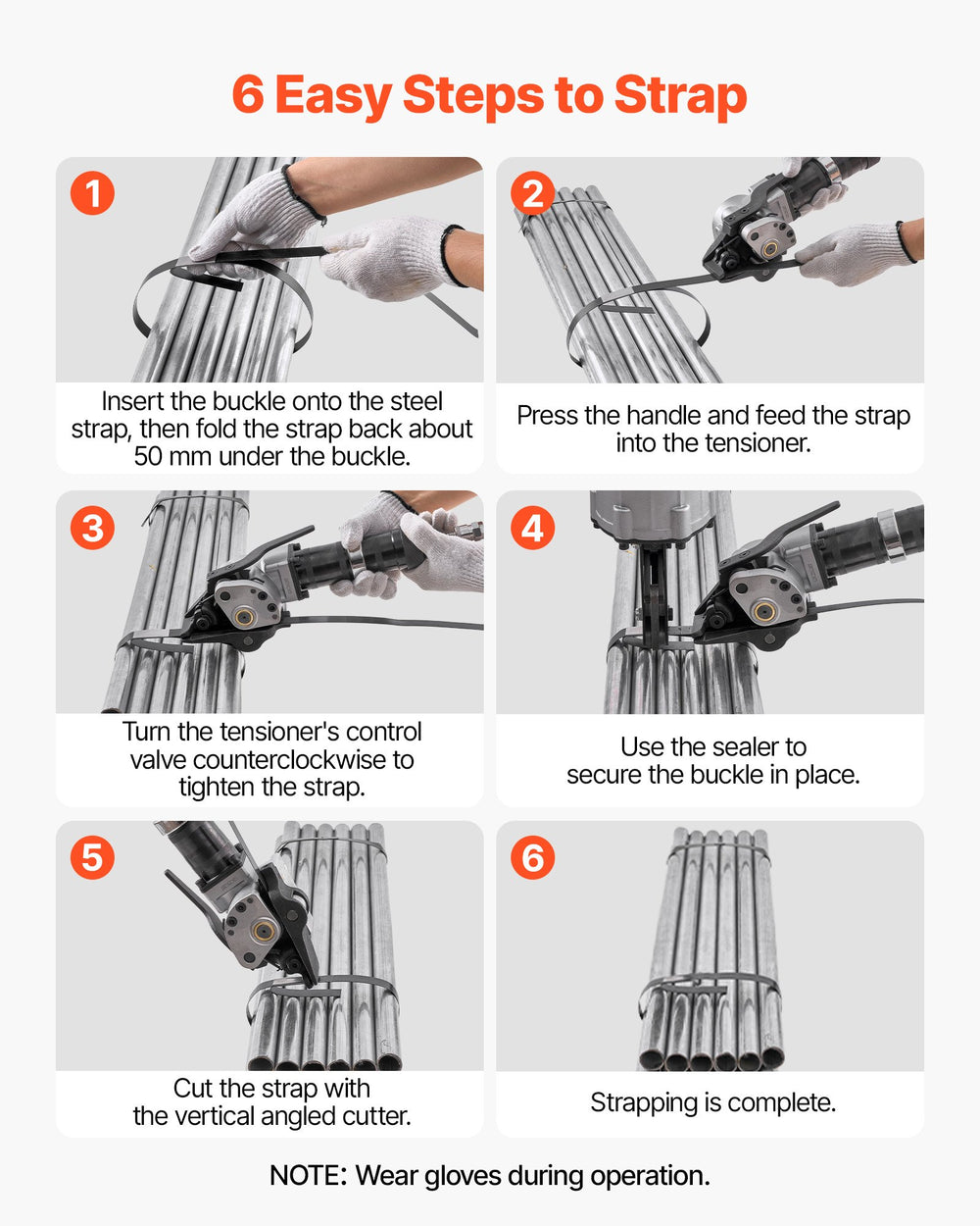 6 easy steps to strap (operation overview)