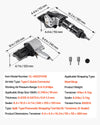 Dimensions and key specs graphic (CL-GSCDYA19)