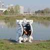VEVOR Air Operated Double Diaphragm Pump, 4.4 GPM, 1-1/2 inch Inlet & Outlet Pneumatic Waste Oil Transfer Pump, Max 100 PSI, Polypropylene Body, Air-Operated for Diesel, Grease, Kerosene, Gasoline
