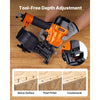 VEVOR Air Roofing Nailer CN45C, 3/4" to 1-3/4" 15 Degree Roofing Nail Gun with Two Firing Modes & Tool-Free Depth Adjustment, 70-110 PSI Pneumatic Coil Nailer for Asphalt Shingles, Roof Sheathing