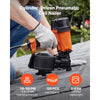 VEVOR Professional Roofing Nailer CN45N, 3/4" to 1-3/4" 15 Degree Air Roofing Nail Gun, 4–5 Nails/S Ultra-Fast Nailing, 70-110 PSI Pneumatic Coil Nailer for Asphalt Shingles, Roof Sheathing