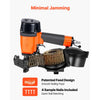 VEVOR Professional Roofing Nailer CN45N, 3/4" to 1-3/4" 15 Degree Air Roofing Nail Gun, 4–5 Nails/S Ultra-Fast Nailing, 70-110 PSI Pneumatic Coil Nailer for Asphalt Shingles, Roof Sheathing