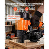 VEVOR Professional Roofing Nailer CN45N, 3/4" to 1-3/4" 15 Degree Air Roofing Nail Gun, 4–5 Nails/S Ultra-Fast Nailing, 70-110 PSI Pneumatic Coil Nailer for Asphalt Shingles, Roof Sheathing