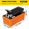 VEVOR Air Hydraulic Pump 10000 PSI Air Over Hydraulic Pump 1/2 Gal Reservoir Air Treadle Foot Actuated Hydraulic Pump 3/8" NPT with 4.1 ft Hose 2 Connector Single Acting for Car Repair (Orange)