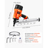 VEVOR Framing Nailer, 2" to 3-1/2" 21 Degree Full Round Head Pneumatic Framing Nailer with Dual Trigger Modes & Tool-Less Depth Adjustment, 80-120PSI Pro Air Nail Gun for Framing Flooring Decking