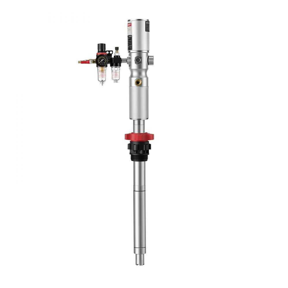 VEVOR Air-Operated Oil Transfer Pump 3:1 4.8 GPM / 18 LPM Flow Drum Pump, Fits 55 Gallon Barrels & Open Containers, Heavy Duty Aluminum Pump, Pneumatic for SAE 130 Oils / Fluids (NOT for Gasoline)