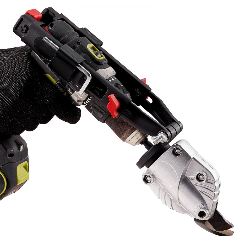 VEVOR Metal Cutter Drill Attachment, with Metal Shears Attachment, 360 Degree Pivoting Head, Cut Max. 21 GA Stainless Steel 14 GA Aluminum Metal Sheets and 18 GA Galvanized Steel