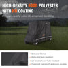 VEVOR 2+2 Passenger Golf Cart Cover, 600D Polyester Full Cover, Suitable for 2+2 Seats Golf Carts, Waterproof, Sunproof, and Dustproof Outdoor Golf Cart Cover with Three Zipper Doors, Black