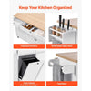 VEVOR kitchen island cart with storage - keep your kitchen organized feature collage
