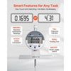 VEVOR Depth Gauge, Depth Micrometer Digital Electronic Indicator 0-22 inch Measuring Range, 0.0005" Resolution, Precision Unit Conversion with 4 Anvils, Measuring Tool for Groove, Step, Hole