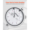 VEVOR Depth Gauge, Depth Micrometer 0-22 inch Measuring Range, 0.001" Resolution, with 4 Anvils & 6 Standard Rods, Precision Easy to Read Mechanical Tool for Measuring Groove, Step, Hole