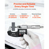 VEVOR Micrometer Set, Digital Outside Micrometer 0-1 inch Measuring Range, 0.00005" Resolution, Ultra-Precision 0.0001 Accuracy, LCD Screen, in/mm Switch, Carbide Tip, with Protective Case