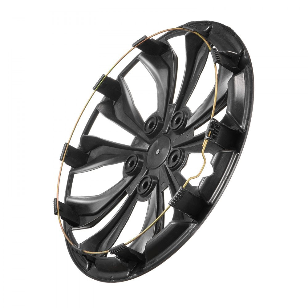 VEVOR Wheel Rim Cover Hubcaps, 15 in Diameter, Sturdy & Durable Scratch-Resistant Hubcap with Snap & Valve Nozzle Hole, ABS & PC Hubcap with High Rigidity & Less Wind Drag, Fits for All Weather Use