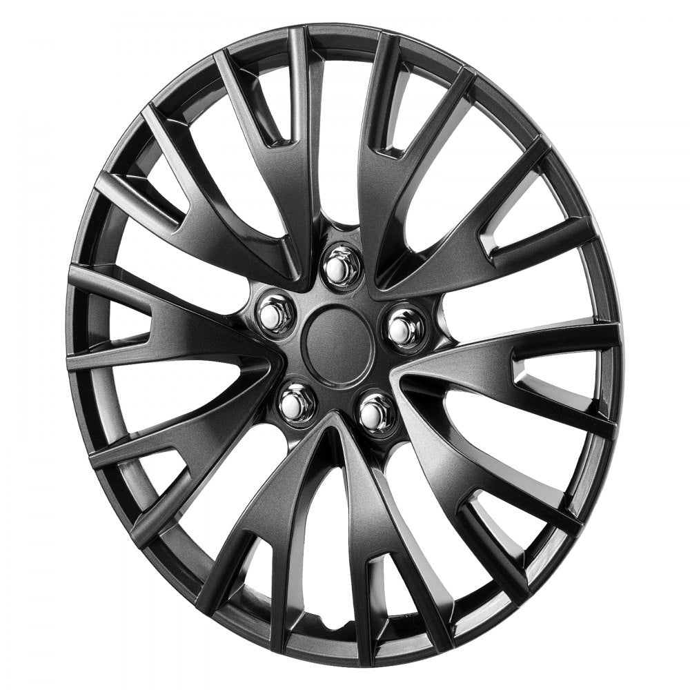 VEVOR Wheel Rim Cover Hubcaps, 16 in Diameter, Sturdy & Durable Scratch-Resistant Hubcap with Snap & Valve Nozzle Hole, ABS & PC Hubcap with High Rigidity & Less Wind Drag, Fits for All Weather Use