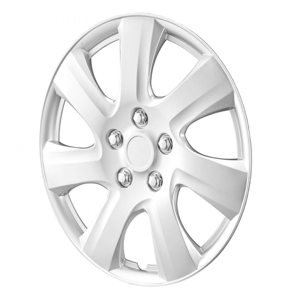 VEVOR Wheel Rim Cover Hubcaps, 16 in Diameter, Sturdy & Durable Scratch-Resistant Hubcap with Snap & Valve Nozzle Hole, ABS & PC Hubcap with High Rigidity & Less Wind Drag, Fits for All Weather Use
