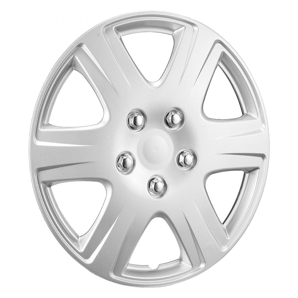 VEVOR Wheel Rim Cover Hubcaps, 15 in Diameter, Sturdy & Durable Scratch-Resistant Hubcap with Snap & Valve Nozzle Hole, ABS & PC Hubcap with High Rigidity & Less Wind Drag, Fits for All Weather Use