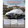 VEVOR Car Cover, Car Cover Waterproof for Toyota Camry Mid Size Sedan, Custom-fit All Weather Sun Rain Wind Frost Dust Snow Protection Full Exterior Covers with Door Zipper and Cotton Lining, Silver