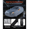 VEVOR Car Cover, Car Cover Waterproof for Toyota Camry Mid Size Sedan, Custom-fit All Weather Sun Rain Wind Frost Dust Snow Protection Full Exterior Covers with Door Zipper and Cotton Lining, Silver