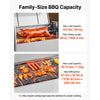 VEVOR Rotisserie Grill 38W BBQ Outdoor Pig & Lamb Spit Roaster, Charcoal Spit Roaster with 132 LBS Capacity, Wheels & 4-Level Height, Stainless Steel Rotisserie Grill Kit for Camping Outdoor Parties