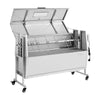 VEVOR Rotisserie Grill 38W BBQ Outdoor Pig & Lamb Spit Roaster, Charcoal Spit Roaster with 132 LBS Capacity, Wheels & 4-Level Height, Stainless Steel Rotisserie Grill Kit for Camping Outdoor Parties