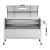 VEVOR Rotisserie Grill 38W BBQ Outdoor Pig & Lamb Spit Roaster, Charcoal Spit Roaster with 132 LBS Capacity, Wheels & 4-Level Height, Stainless Steel Rotisserie Grill Kit for Camping Outdoor Parties