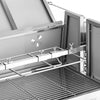 VEVOR Rotisserie Grill 38W BBQ Outdoor Pig & Lamb Spit Roaster, Charcoal Spit Roaster with 132 LBS Capacity, Wheels & 4-Level Height, Stainless Steel Electric Rotisserie Grill Kit for Camping Outdoor