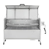 VEVOR Rotisserie Grill 38W BBQ Outdoor Pig & Lamb Spit Roaster, Charcoal Spit Roaster with 132 LBS Capacity, Wheels & 4-Level Height, Stainless Steel Electric Rotisserie Grill Kit for Camping Outdoor