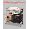 VEVOR Rolling Craft Cart and Storage Table, Compatible with Cricut Machines, Crafting Table Organization Workstation, Craft Rolling Storage Organizer with 20 Vinyl Roll Holders and 3 Drawers, Black