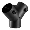VEVOR Diesel Heater Connector, 3 inch Diesel Heater Duct Connector Accessories, 3-Way Y Branch Diesels Heaters Air Vent Duct with 2 90° Rotatable Valves, Black Joint Connectors for 2KW 5KW 8KW Heaters
