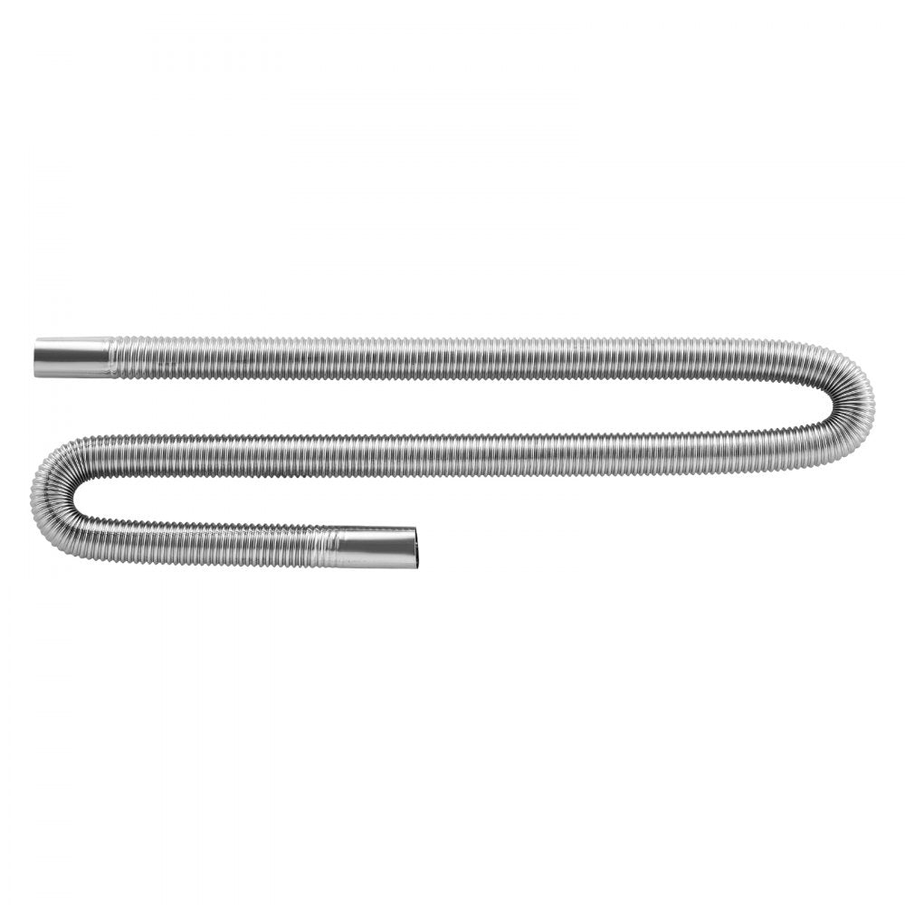 VEVOR Exhaust Hose, 47.2 inch Diesel Heater Flexible Exhaust Pipe, Stainless Steel Exhausts Hose with 2 Hose Clamps, Exhausts Hoses Kit Diesel Heater Accessories for 2KW 5KW 8KW Diesels Heaters