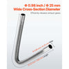 VEVOR Exhaust Hose, 23.6 inch Diesel Heater Flexible Exhaust Pipe, Stainless Steel Exhausts Hoses with 2 Hose Clamps, Air Diesel Parking Heater Exhausts Hoses Line for 2KW 5KW 8KW Diesels Heaters