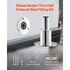 VEVOR Thru Hull Exhaust Skin Fitting, 0.94 inch Diesel Heater Exhaust Skin Fitting, Straight Thru Hull Exhausts Skins Fits Kit with Screws, Nuts & Gasket for Diesel Heaters, 316 Stainless Steel