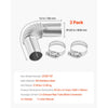 VEVOR Exhaust Pipe Tube Elbow Connector, 0.98 inch Diesel Heater Exhaust Elbow, Stainless Steel Windproof Cap Gas Water Heater 4 Clamps for 2KW 5KW 8KW Diesel Heater, Diesel Heaters Exhausts Elbows