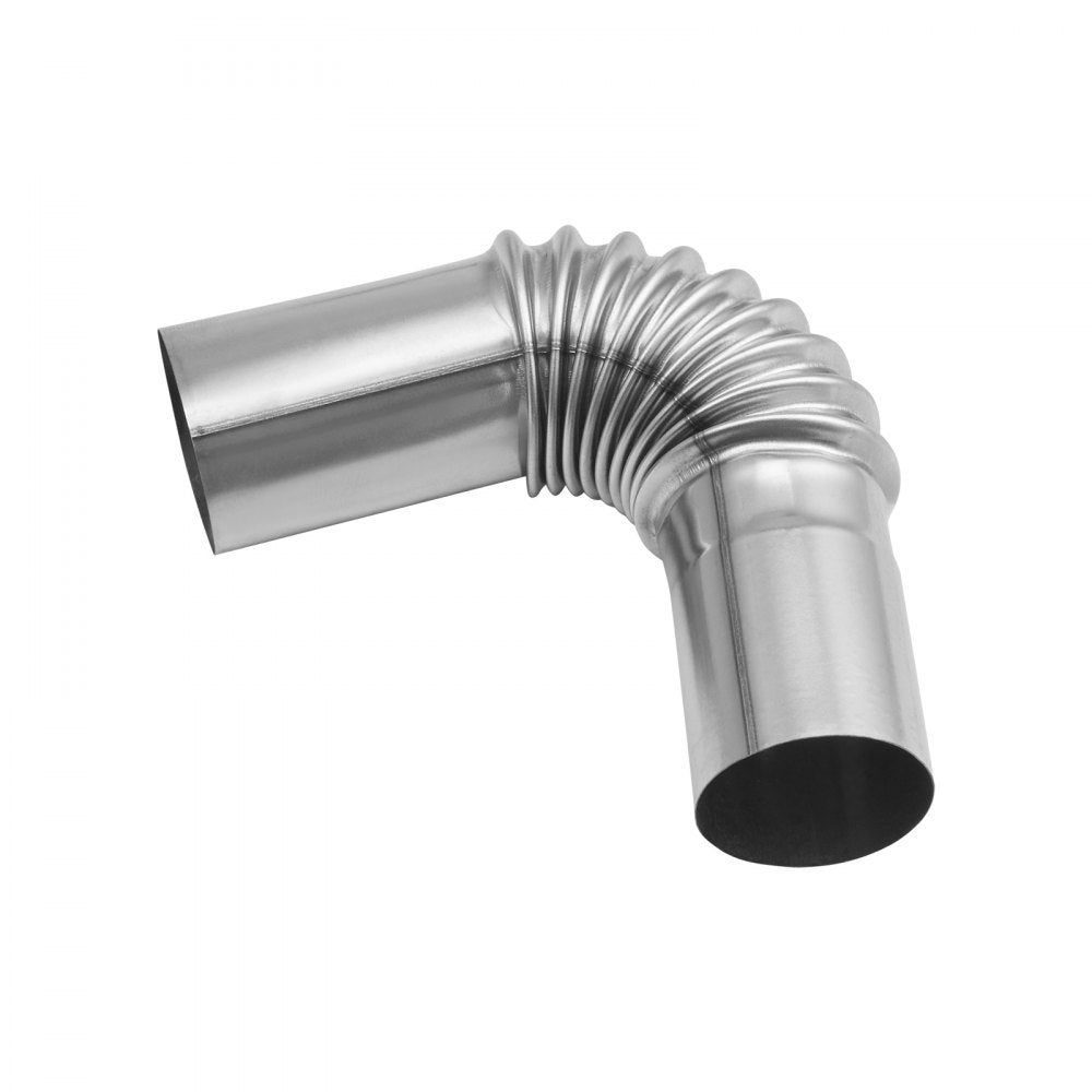 VEVOR Exhaust Pipe Tube Elbow Connector, 0.98 inch Diesel Heater Exhaust Elbow, Stainless Steel Windproof Cap Gas Water Heater 4 Clamps for 2KW 5KW 8KW Diesel Heater, Diesel Heaters Exhausts Elbows