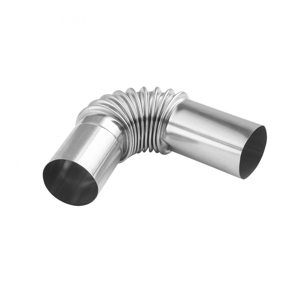 VEVOR Exhaust Pipe Tube Elbow Connector, 0.98 inch Diesel Heater Exhaust Elbow, Stainless Steel Windproof Cap Gas Water Heater 4 Clamps for 2KW 5KW 8KW Diesel Heater, Diesel Heaters Exhausts Elbows