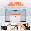 VEVOR Hockey Goal Backstop Net, Street Hockey Sports Backstop Netting,  Portable Indoor Outdoor Hockey Training Net, 12x7 FT Large Size Target Net, Easy Assemble, Black (Goal Frame Not Included)