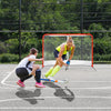 VEVOR Street Hockey Net, Indoor Outdoor Steel Hockey Goal, Official Regulation Pro Hockey Training Goal Set, Portable Hockey Goal with Net, Easy Assemble, 72" x 48", White/Red