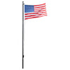 VEVOR Flag Pole, 16ft Heavy Duty Sectional Flagpole Kit for Outside House In Ground, Extra Thick Outdoor Aluminum Flagpole Kit with 3x5 American Flag for Yard, Residential or Commercial Use, Black
