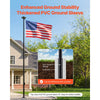VEVOR Flag Pole, 20ft Heavy Duty Sectional Flagpole Kit with 136 LED Solar Light for Outside House In Ground, Outdoor Aluminum Flagpole with 3x5 American Flag for Yard, Residential, Commercial, Black