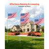 VEVOR Flag Pole, 20ft Heavy Duty Sectional Flagpole Kit for Outside House In Ground, Extra Thick Outdoor Aluminum Flagpole Kit with 3x5 American Flag for Yard, Residential or Commercial Use, Silver