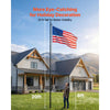 VEVOR Flag Pole, 20ft Heavy Duty Sectional Flagpole Kit for Outside House In Ground, Extra Thick Outdoor Aluminum Flagpole Kit with 3x5 American Flag for Yard, Residential or Commercial Use, Black