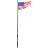 VEVOR Flag Pole, 20ft Heavy Duty Sectional Flagpole Kit for Outside House In Ground, Extra Thick Outdoor Aluminum Flagpole Kit with 3x5 American Flag for Yard, Residential or Commercial Use, Black
