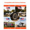 VEVOR Flag Pole, 20ft Heavy Duty Telescopic Flagpole Kit with Mounting Base for Vehicles, Extra Thick Outdoor Aluminum Flagpole Kit with 3x5 American Flag for Sedans, Pickups, RVs, Food Trucks, Black