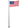 VEVOR Flag Pole, 20ft Heavy Duty Telescopic Flagpole Kit with Mounting Base for Vehicles, Extra Thick Outdoor Aluminum Flagpole Kit with 3x5 American Flag for Sedans, Pickups, RVs, Food Trucks, Black