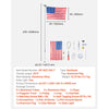 VEVOR Flag Pole, 20ft Heavy Duty Sectional Flagpole Kit with 136 LED Solar Light for Outside House In Ground, Outdoor Aluminum Flagpole with 3x5 American Flag for Yard, Residential, Commercial, Silver