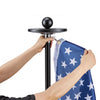 VEVOR Flag Pole, 20ft Heavy Duty Telescopic Flagpole Kit with 136 LED Solar Light for Outside House In Ground, Outdoor Aluminum Flagpole with 3x5 American Flag for Yard, Residential, Commercial, Black